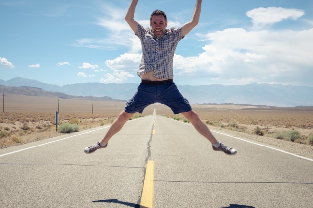 Jumping in Death Valley
