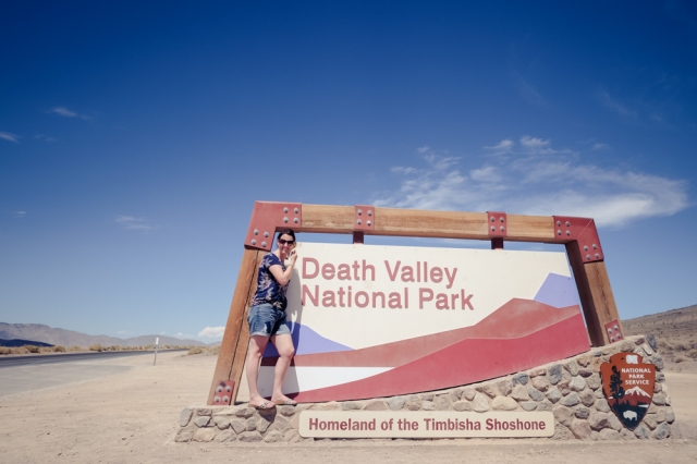 Death Valley National Park Sign Pose - Leigh Shaw