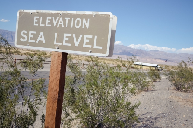 Death Valley - Elevation Sea level Sign