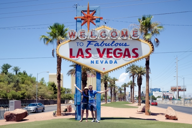 Las Vegas Sign - Leigh and Tim